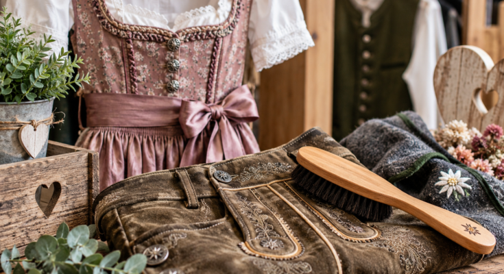Dirndl und Lederhose mit Kleiderbürste – Tipps zur richtigen Pflege von Trachtenmode