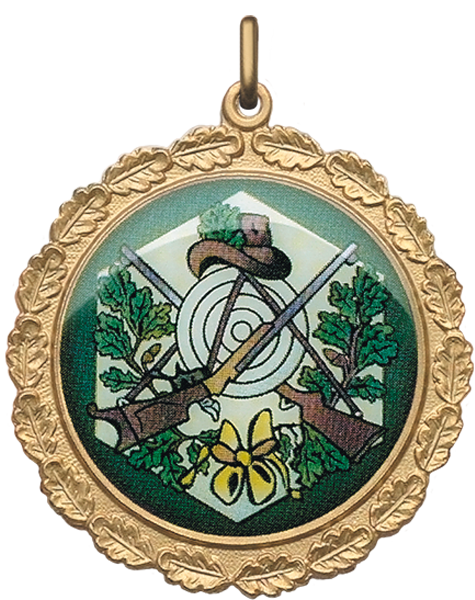 Medaille mit Kranz vergoldet