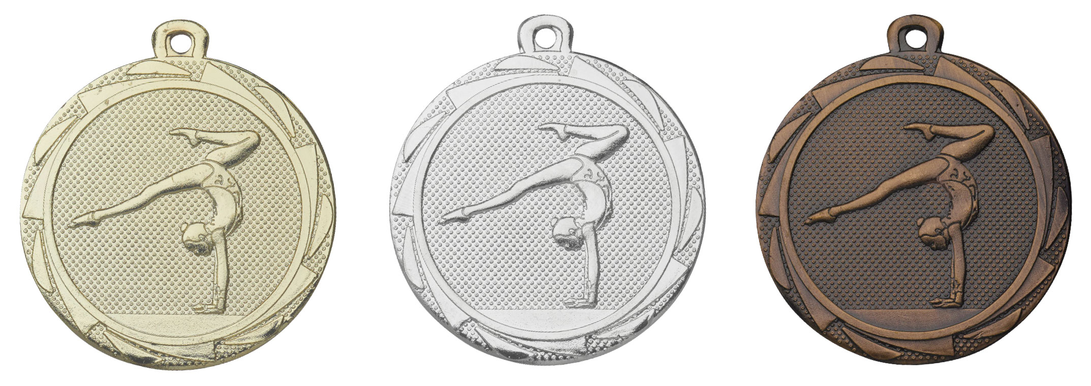 Medaille Akrobatin mit Kranz