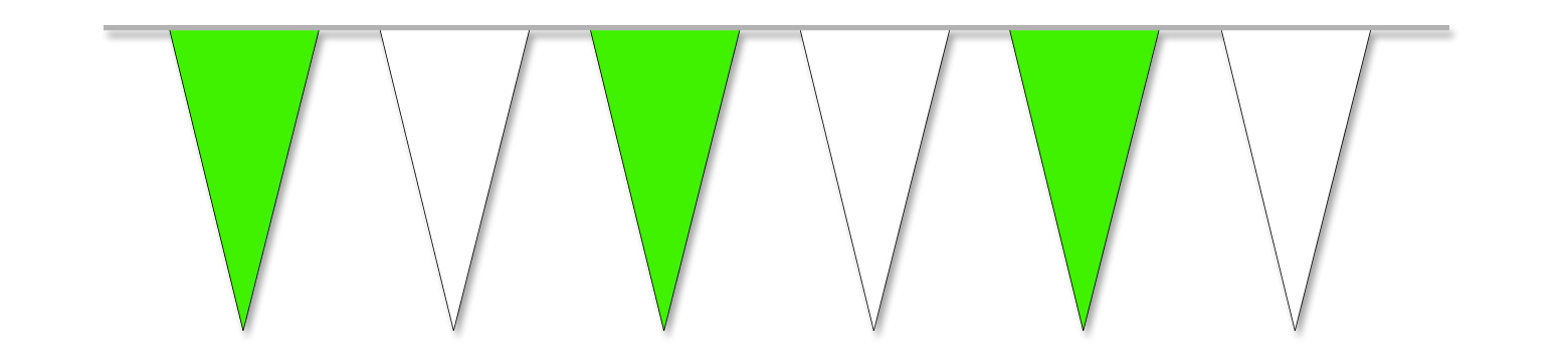 PVC-Wimpelkette grün-weiß