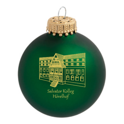 Hövelhof Salvator Kolleg Weihnachtskugel grün