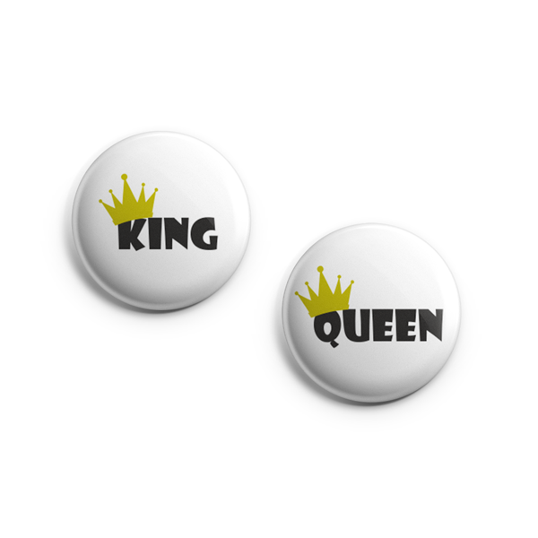 Buttons King und Queen