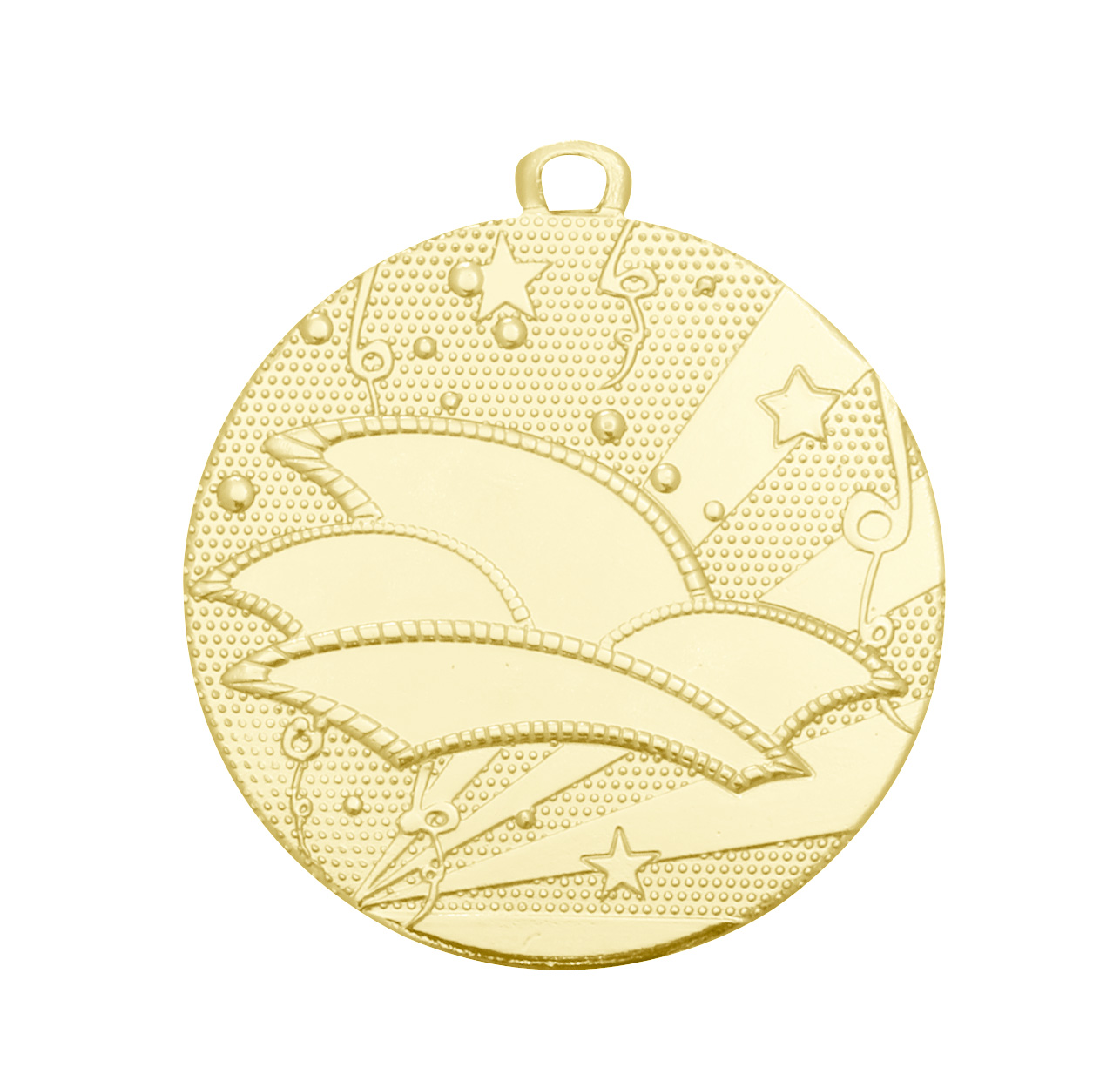 Schlichte Medaille Gold mit Karnevalskappe