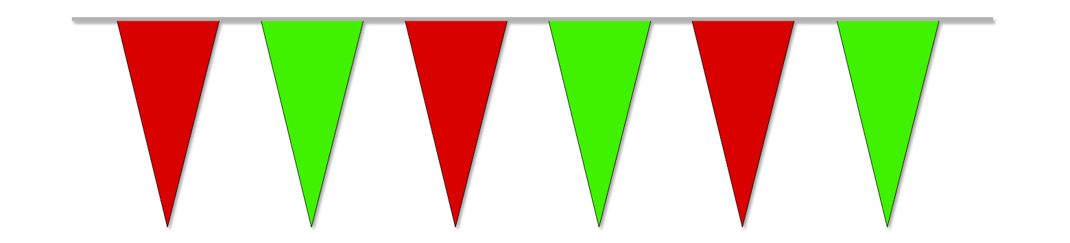 PVC-Wimpelkette rot-grün