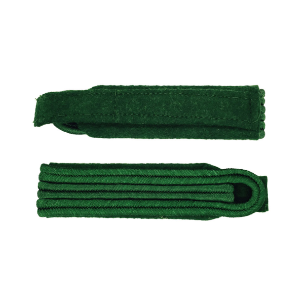 Schulterstücke dreistreifig grün auf grün