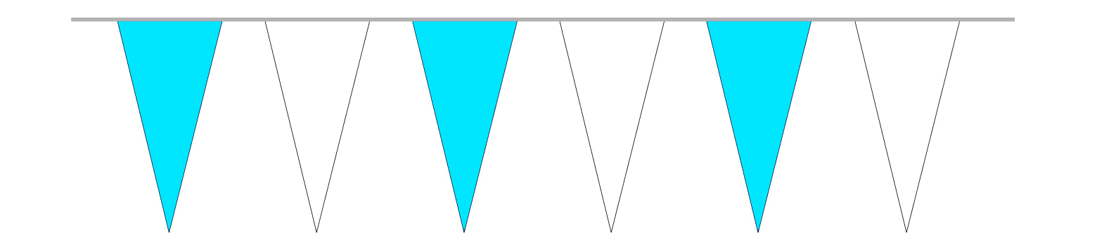 PVC-Wimpelkette blau-weiß