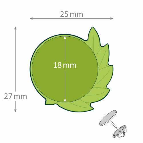 Expressabzeichen rund 20mm vergoldet halb mit Kran