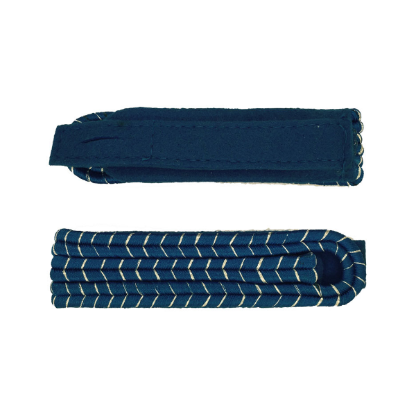 Schulterstücke blau mit silber National, Unterlage blau