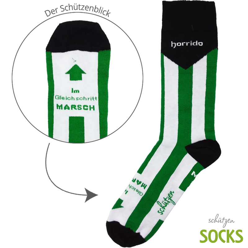 Socken für Schützenfest grün-weiß